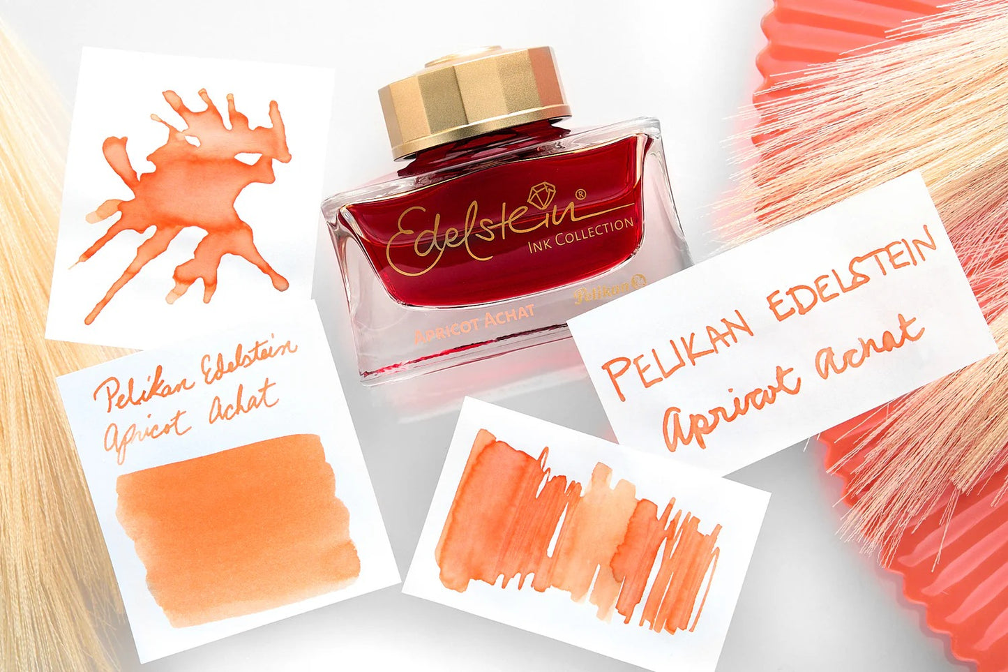 Pelikan Edelstein Ink Bottle (Apricot Achat - 50 ML) 303118 (Special Edition)
