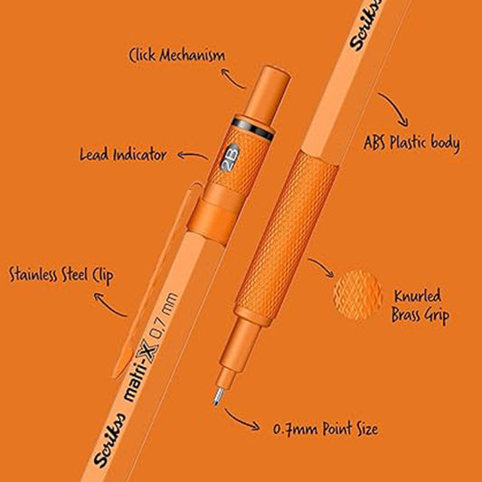 Scrikss | Matri-X | Mechanical Pencil | Orange-0.7mm