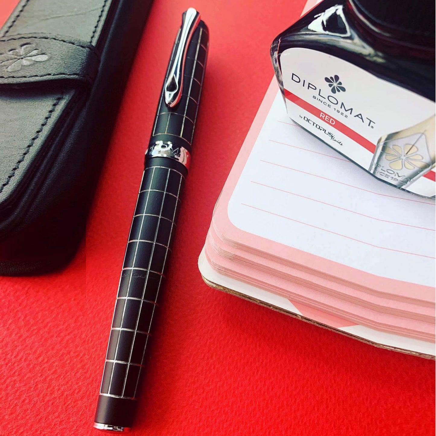 Diplomat Excellence A Plus Rhomb Guilloche Lapis Black Roller Ball Pen D40101030