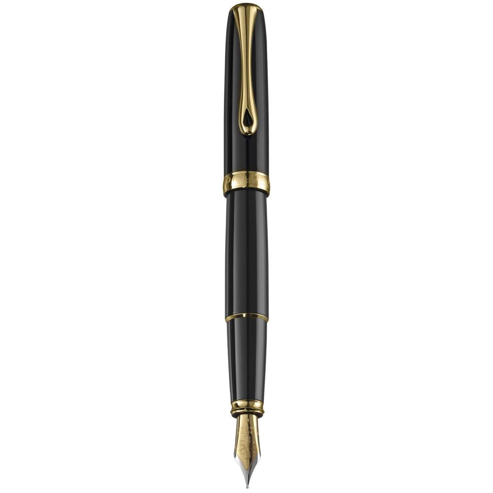 Diplomat Excellence A2 Black Lacquer Gold Fountain Pen
