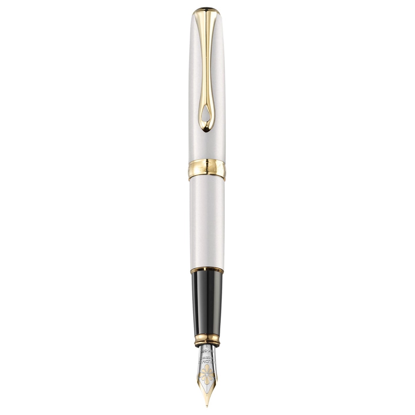 Diplomat Excellence A2 Pearl White Gold 14CT Fountain Pen
