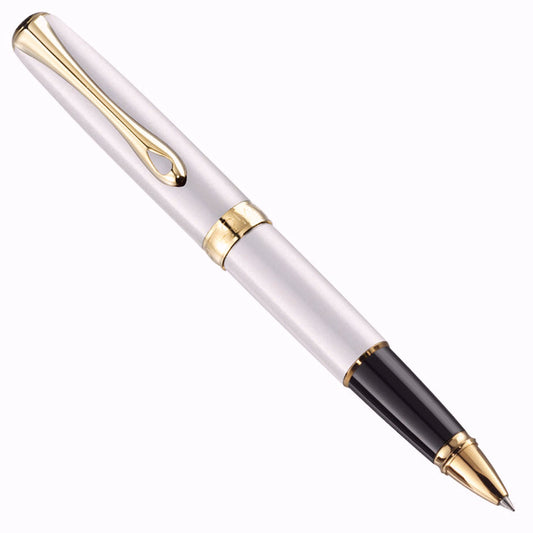 Diplomat Excellence A2 Pearl White Gold Roller Ball Pen D40219030