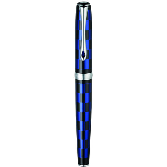 Diplomat Excellence A Plus Rome Black Blue 14K Gold Fountain Pen
