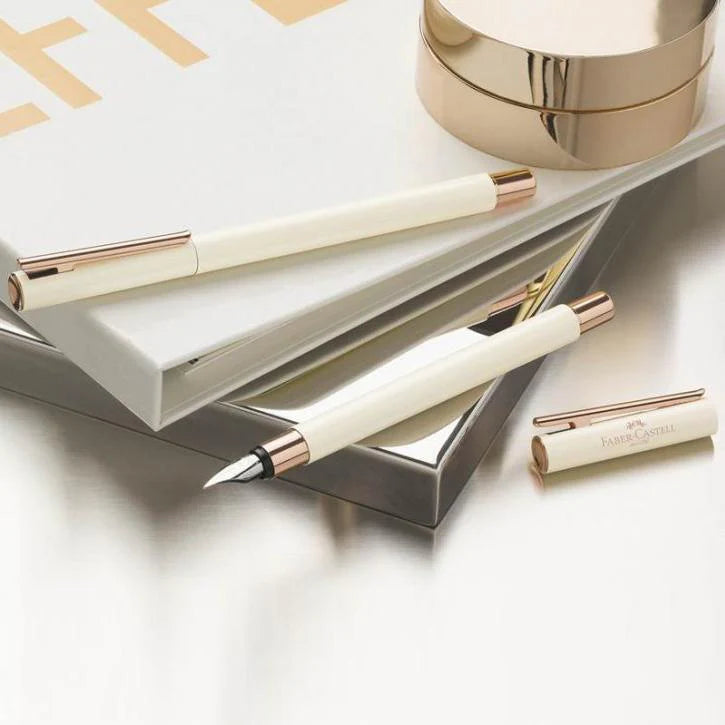 Faber-Castell Neo Slim Ivory Rose Gold Fountain Pen (342501)