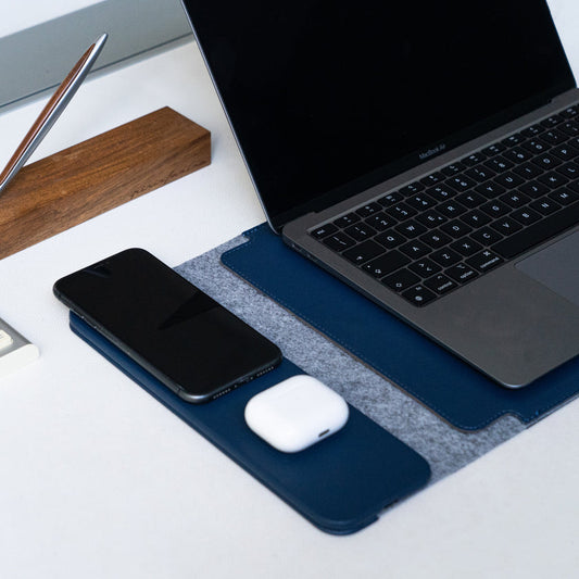 Pininfarina | Note Pro | Notebook Holder with Wireless Charging | Blue