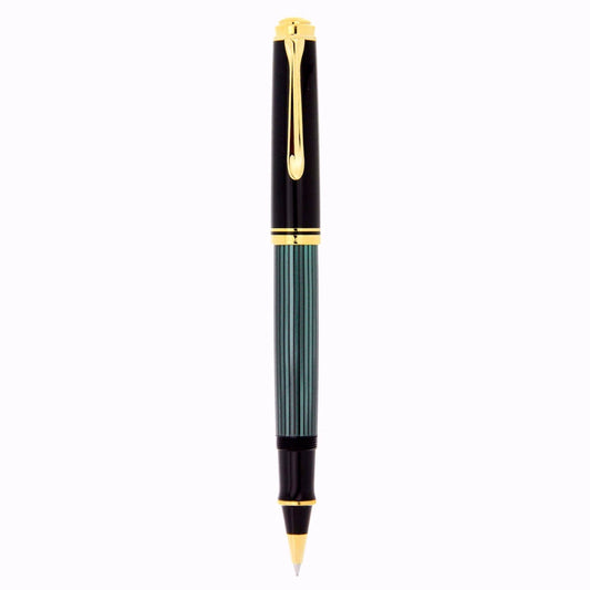 Pelikan Souveran R600 Black/Green Roller Ball Pen 979534