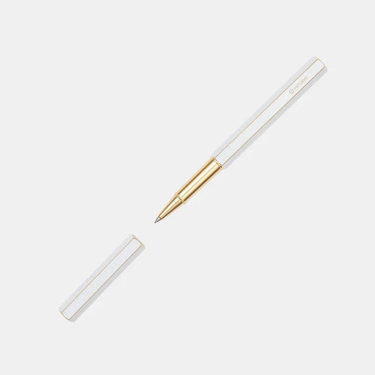 Ystudio | Rollerball Pen | Classic Revolve | Brass White