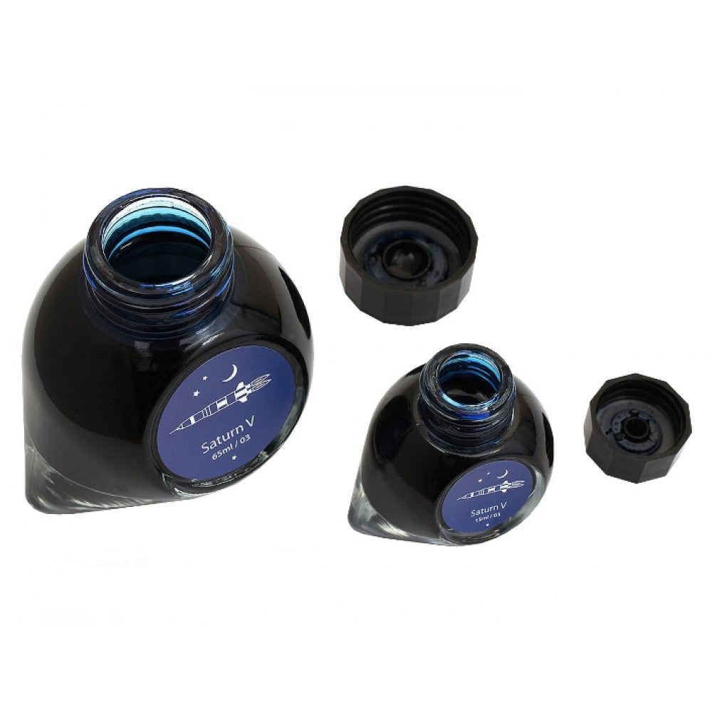 Colorverse Ink | Spaceward Series | Saturn V | Dark Blue | 65ml & 15ml | 2 Bottle Set - penpencilink