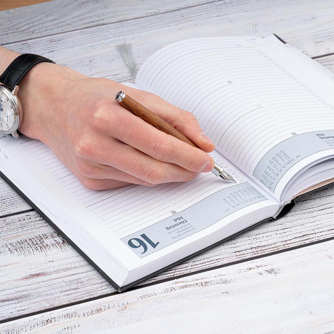 Horner | Legno | Fountain Pen | Rosewood Chrome - penpencilink