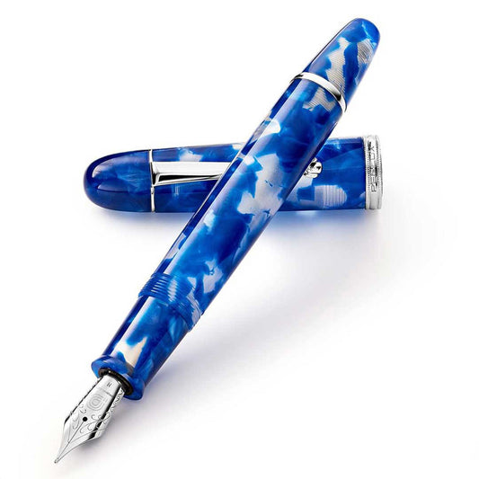 Penlux | Koi | Fountain Pen | King Body | Blue & White | Piston Filling