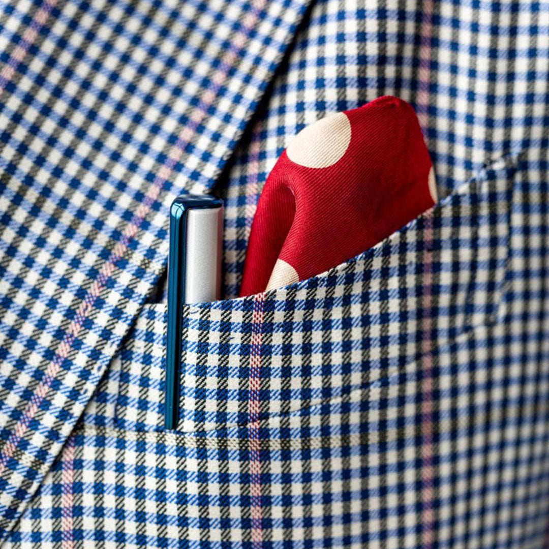 Pininfarina | Pf One Blue&Silver | Retractable Ballpoint Pen with Twist Mechanism