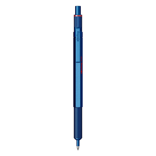Rotring | 600 Series | Blue 1.0mm Ball Pen | Metal Body | Non-Slip | Metal Knurled Grip