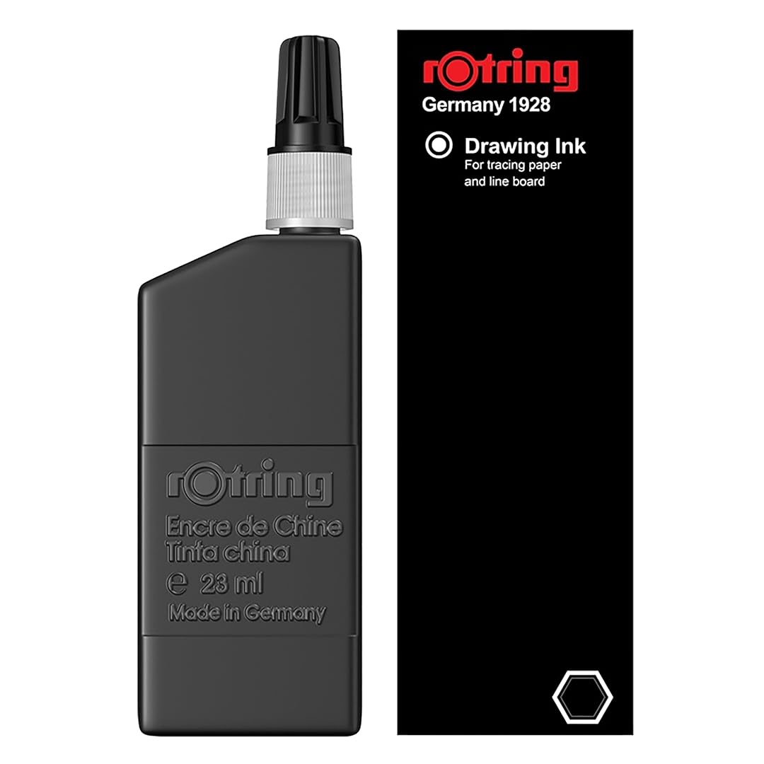 Rotring | Isograph | Drawing Ink | 23 ml | Bottle | Black