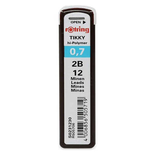 Rotring | Tikky | 0.7MM | 2B Replacement Leads | Pack of 10