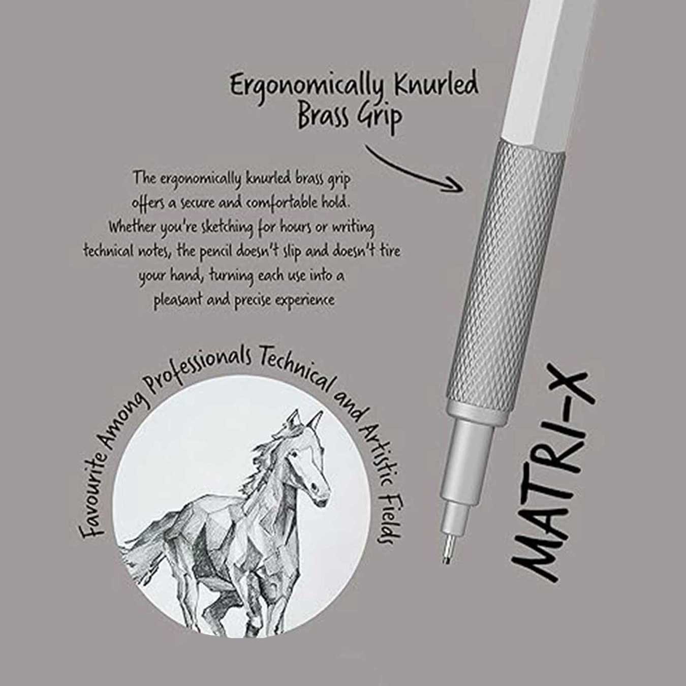 Scrikss | Matri-X | Mechanical Pencil | Light Gray-0.7mm