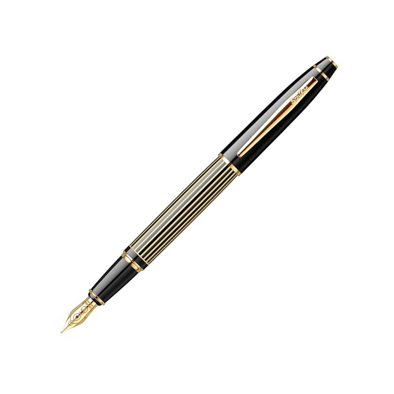 Scrikss Noble 35L Medium nib Fountain Pen - Black GT