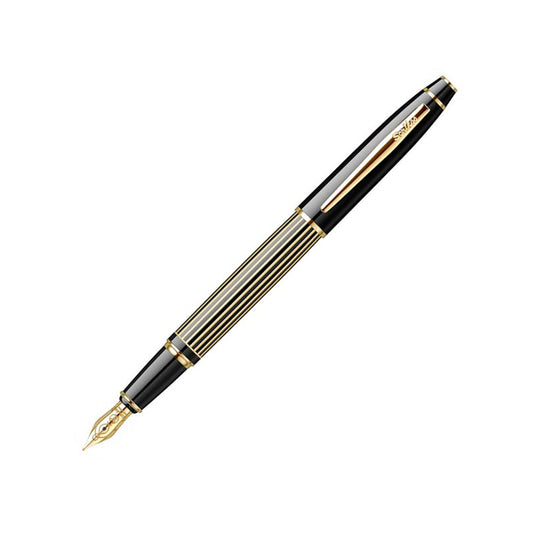 Scrikss Noble 35L Medium nib Fountain Pen - Black GT