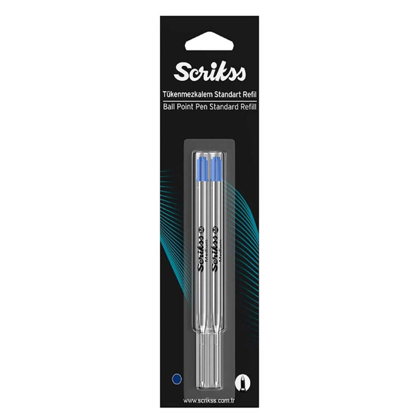 Scrikss | Standard Ball Point Refill | Blue Ink| Pack Of 2