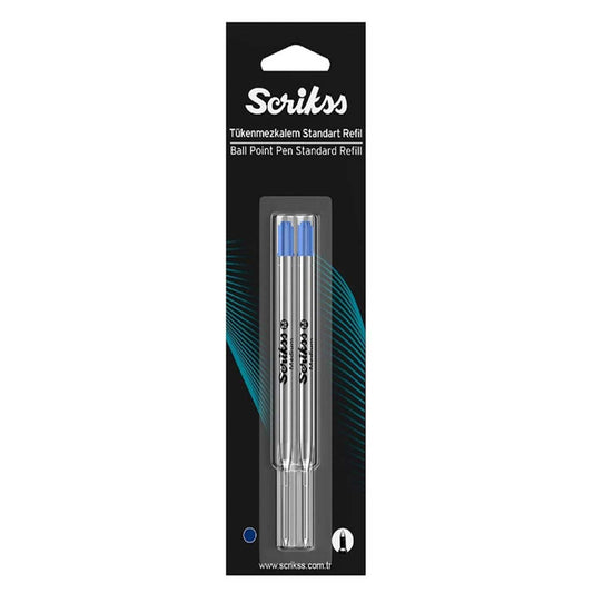 Scrikss | Standard Ball Point Refill | Blue Ink| Pack Of 2
