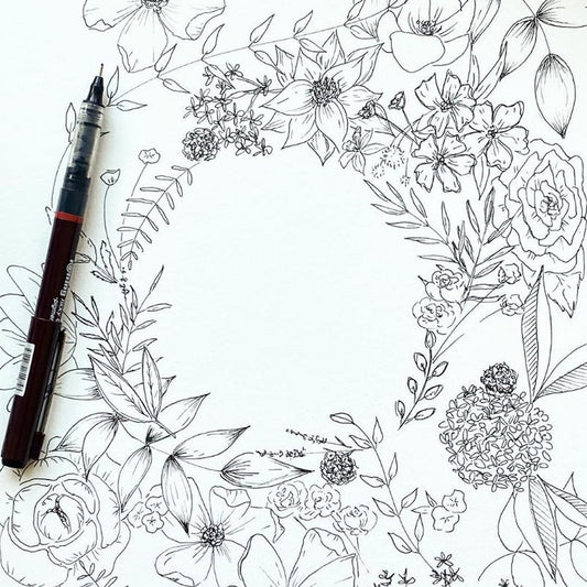 Rotring Tikky Graphic Pigment Liner 0.1mm & 0.2mm Pens - 2 Each With Black Pigmented Ink, Fibre Tip, 4 Pen Set for Art Drawings Mandala Calligraphy Outline Art & Craft