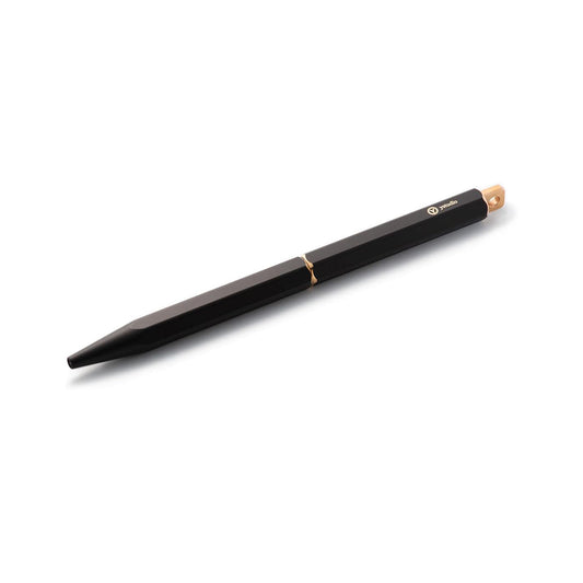 Ystudio Ballpoint Pen | Classic Revolve Portable Brass Black