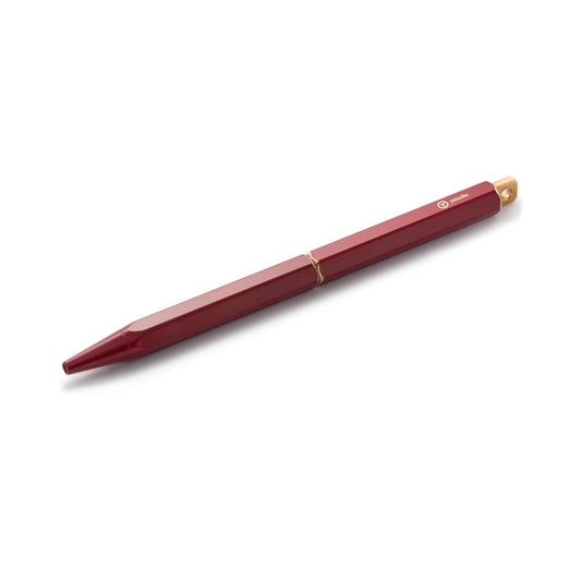 Ystudio Classic Revolve Portable Ballpoint Pen - Brass Red