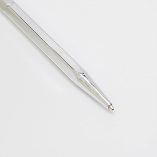 Ystudio Ballpoint Pen – Classic Revolve in Spring Shiny Silver
