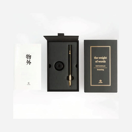 Ystudio Classic Revolve Desk Fountain Pen – Brassing Black