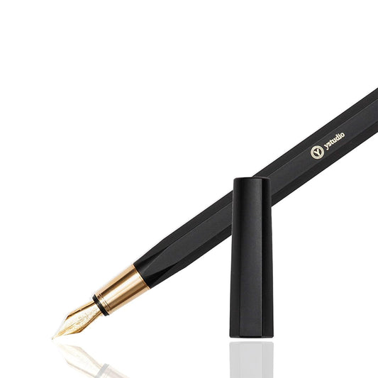 Ystudio Resin Series – Fountain Pen in Black Colour | Medium Nib