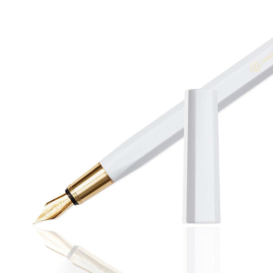Ystudio Resin Series – Fountain Pen in White Colour | Medium Nib