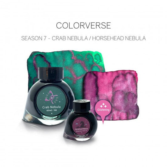 Colorverse Ink | Season 7 | Eye On The Universe | Crab Nebula (65ml) and Horsehead Nebula (glistening) (15ml) | 2 Bottle Set