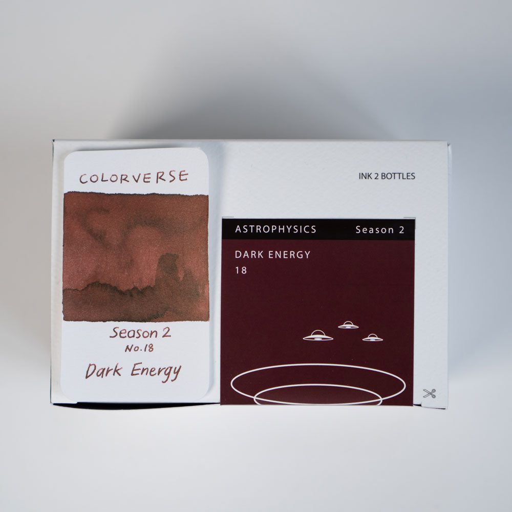 Colorverse |  Astrophysics Series | Season 2 | Fountain Pen Ink | Dark Energy | Dark Brown | 65ml and 15ml | 2 Bottle Set
