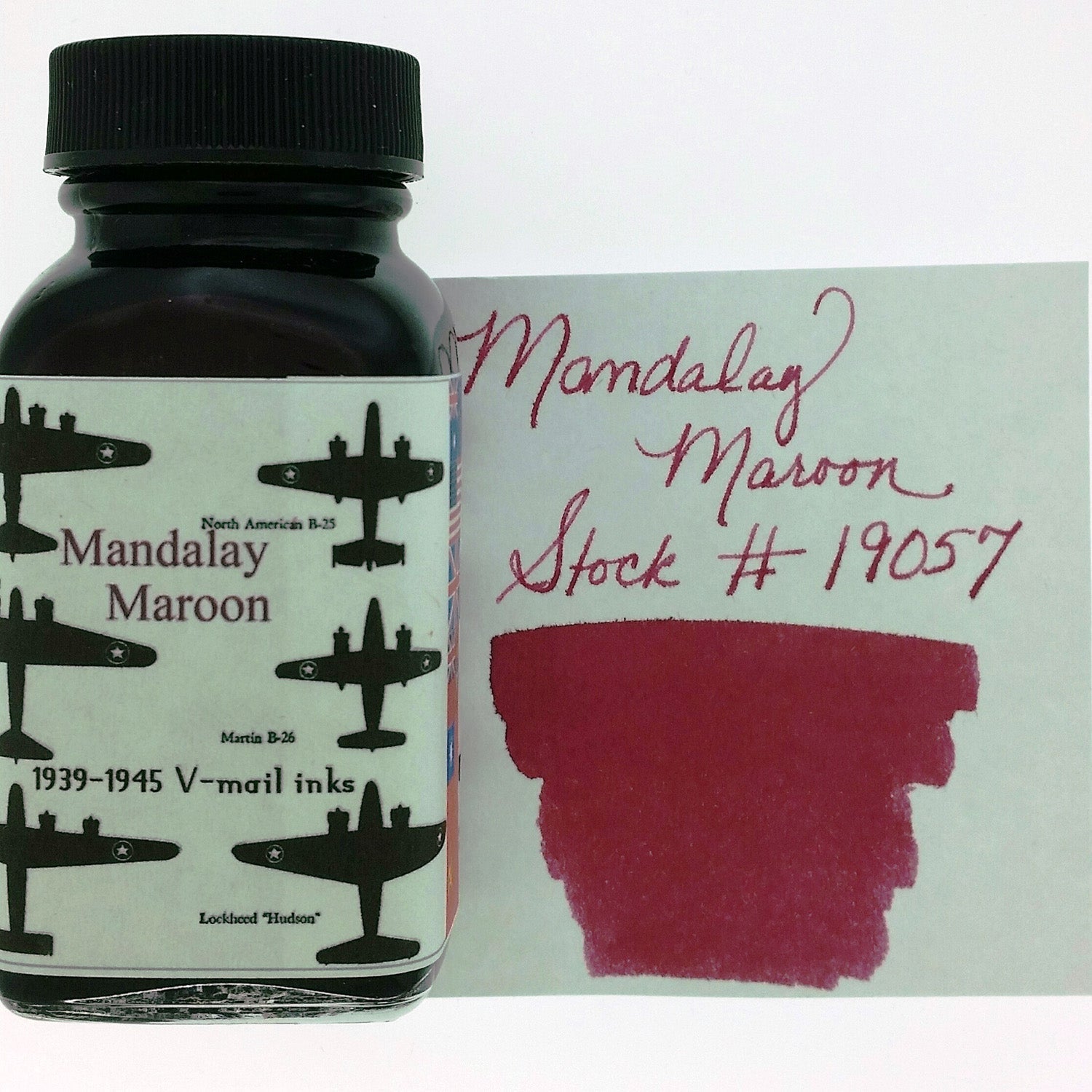 Noodler's Ink Bottle (V-Mail Mandalay Maroon - 88 ML) 19057 – Penopedia