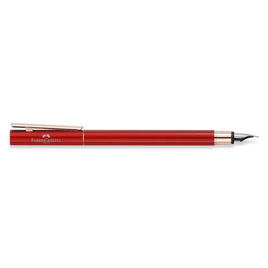 Faber-Castell Neo Slim Oriental Red Rose Gold Fountain Pen (342701)