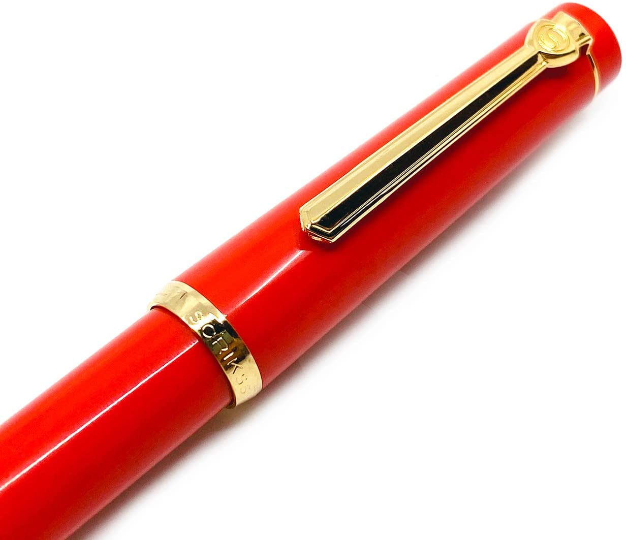 Scrikss 419 Medium Nib Fountain Pen - Red GT