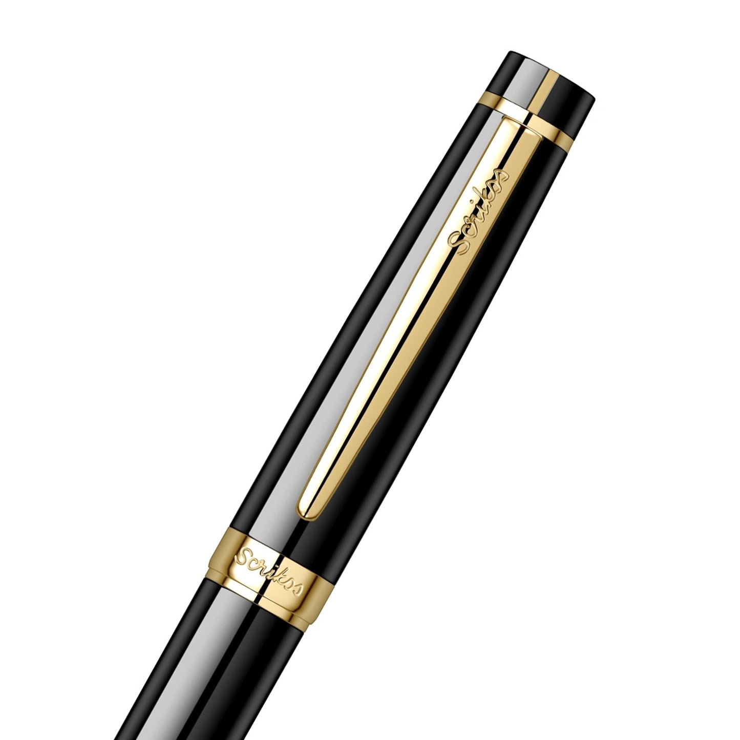 Scrikss Honour 38 Medium nib Fountain Pen - Glossy Black GT