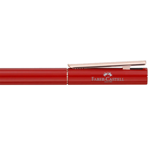 Faber-Castell Neo Slim Oriental Red Rose Gold Fountain Pen (342701)
