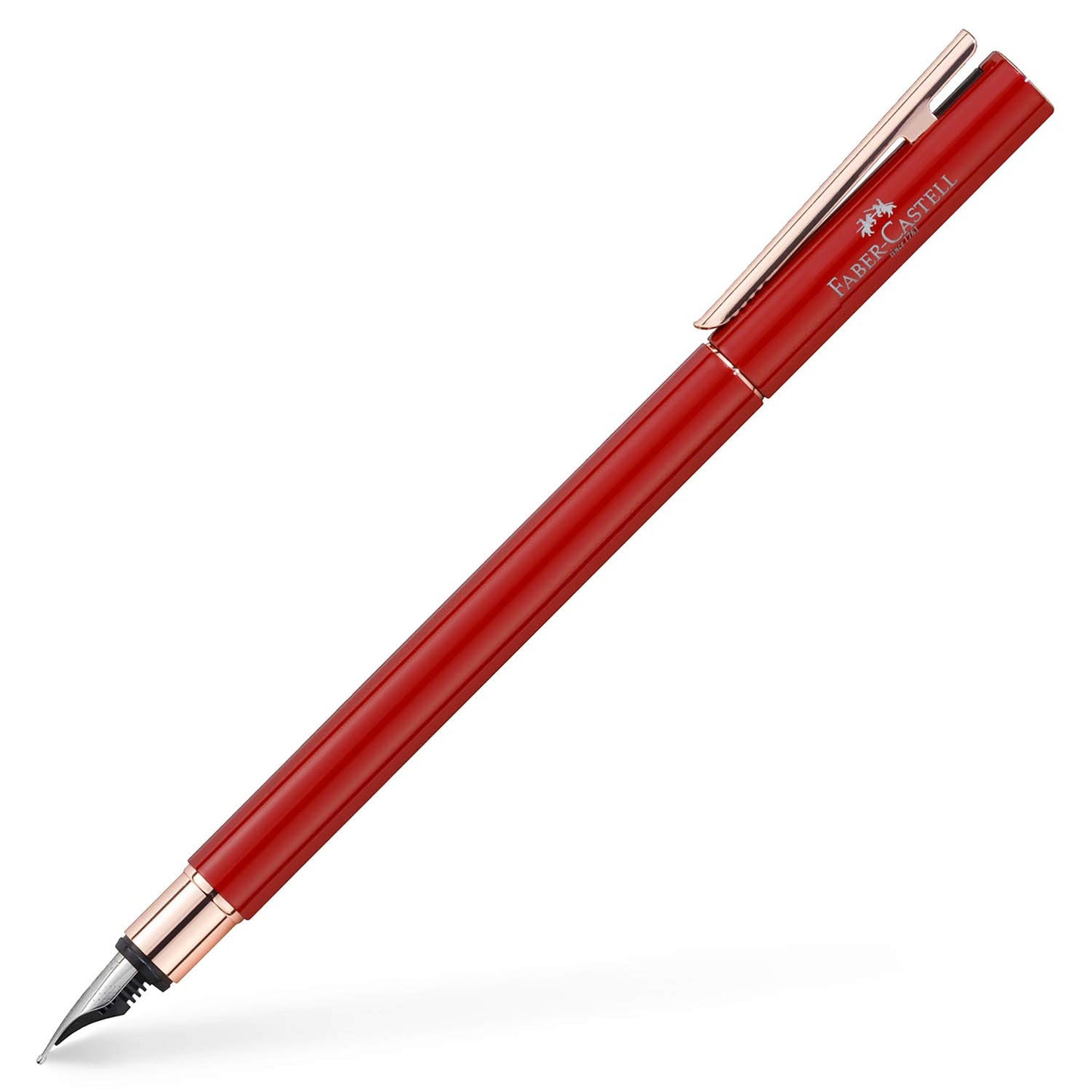 Faber-Castell Neo Slim Oriental Red Rose Gold Fountain Pen (342701)