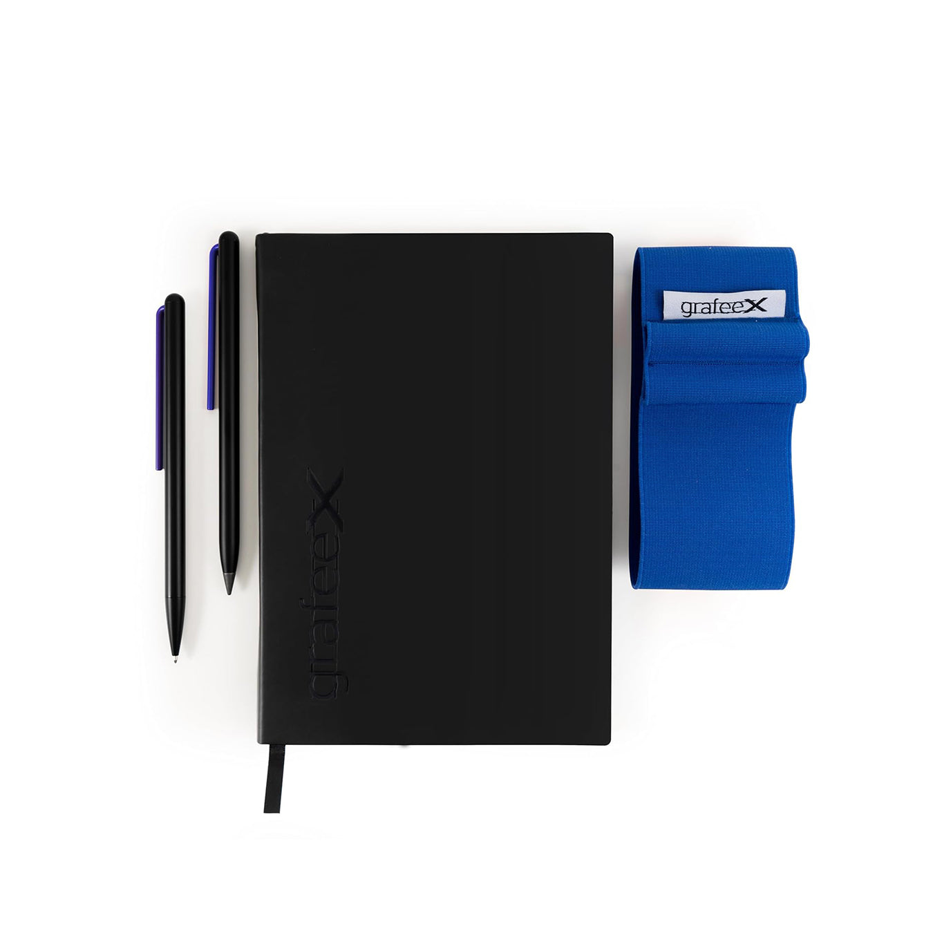 Pininfarina Grafeex Writing Pencil & Ballpoint Set with Stone Paper Notebook – Blue