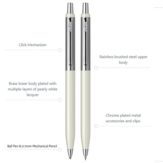 Scrikss Vintage 51 Ballpoint Pen and Mechanical Pencil | Ivory