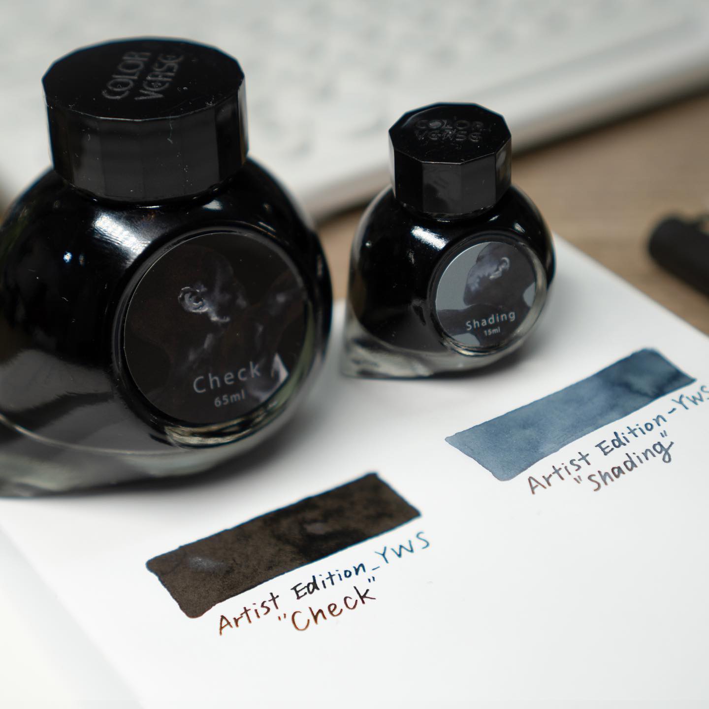 Colorverse | Blue | Fountain Pen Ink Bottled | The Artist Edition | Check & Shading 65ml, 15ml Set