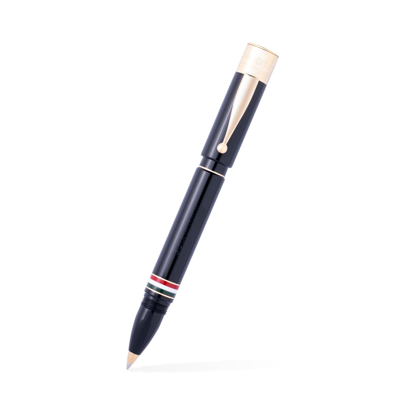 Gioia | Fountain Pen & Rollerball Pen | Partenope | Black | Gold Trims