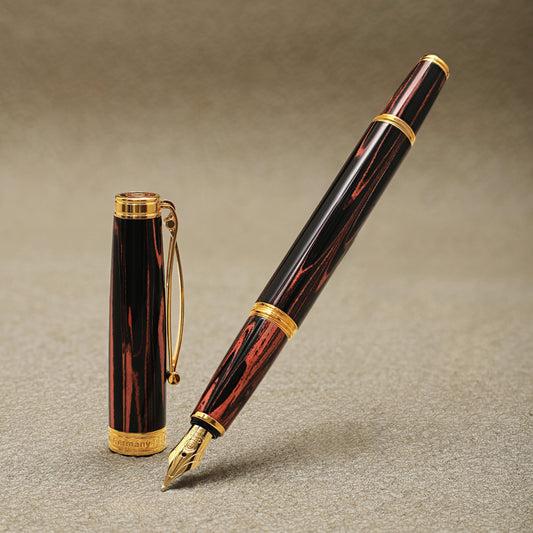 Cleo Skribent | Fountain Ink Pen | Ebonite | Vesuvius