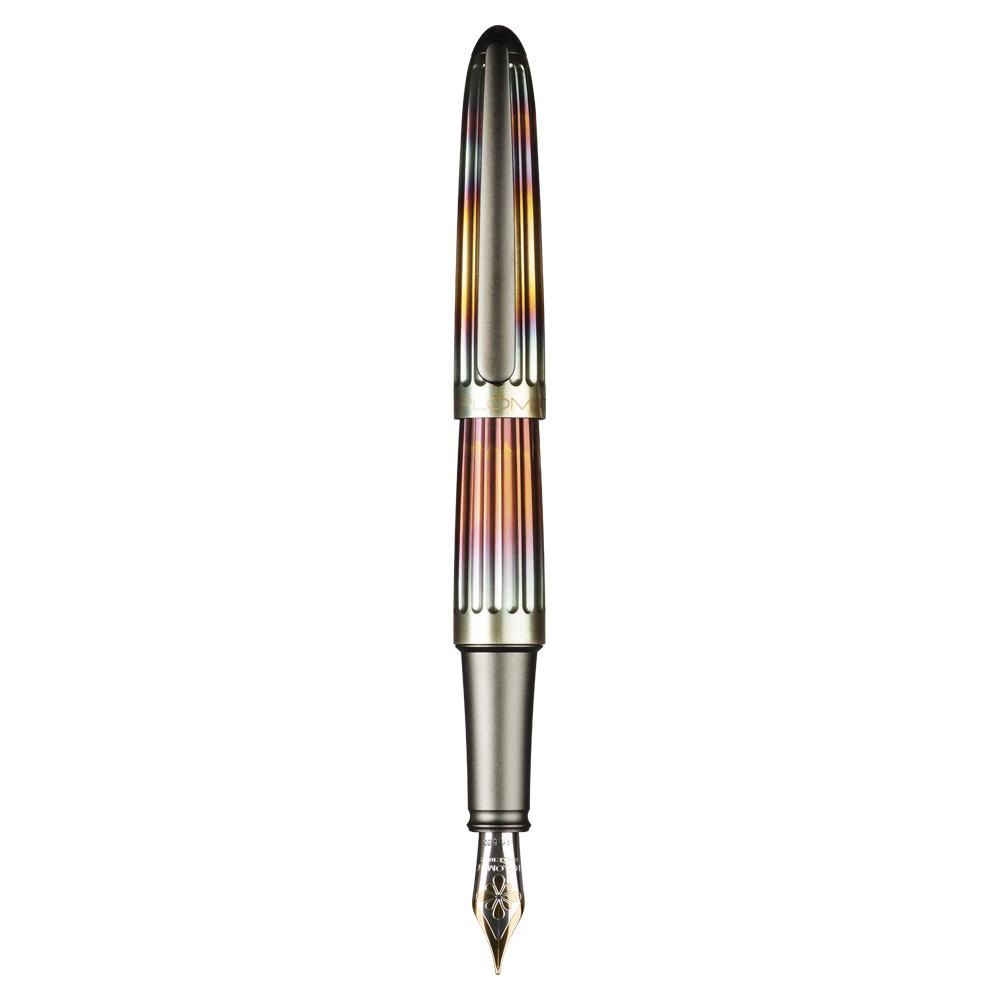 Diplomat Aero Flame 14K Gold Fountain Pen is shaped like the airship named Zeppelin of the 1900's designed with flame
