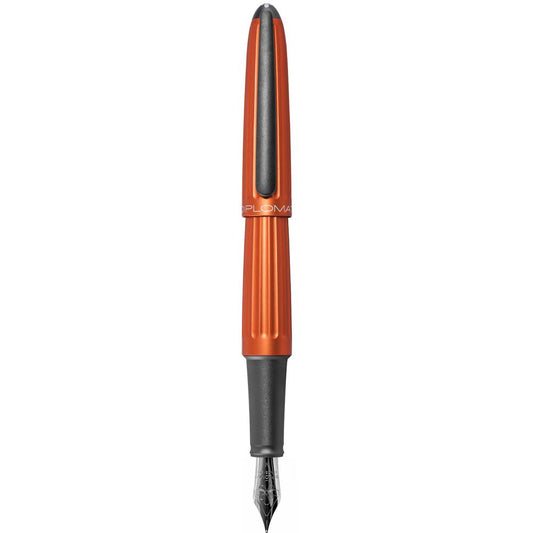 Diplomat Aero Orange Fountain Pen is shaped like the airship named Zeppelin of the 1900's