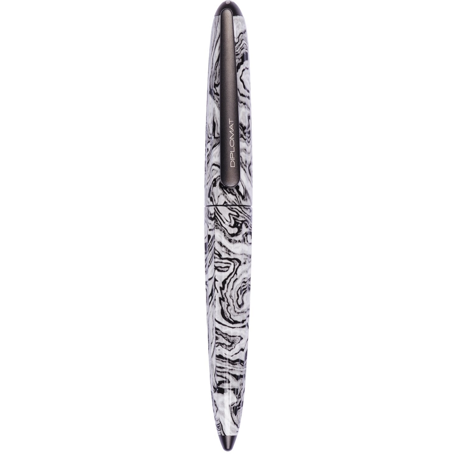 Diplomat Aero Limited Edition Volute 14K Gold Fountain Pen is shaped like the airship named Zeppelin of the 1900's