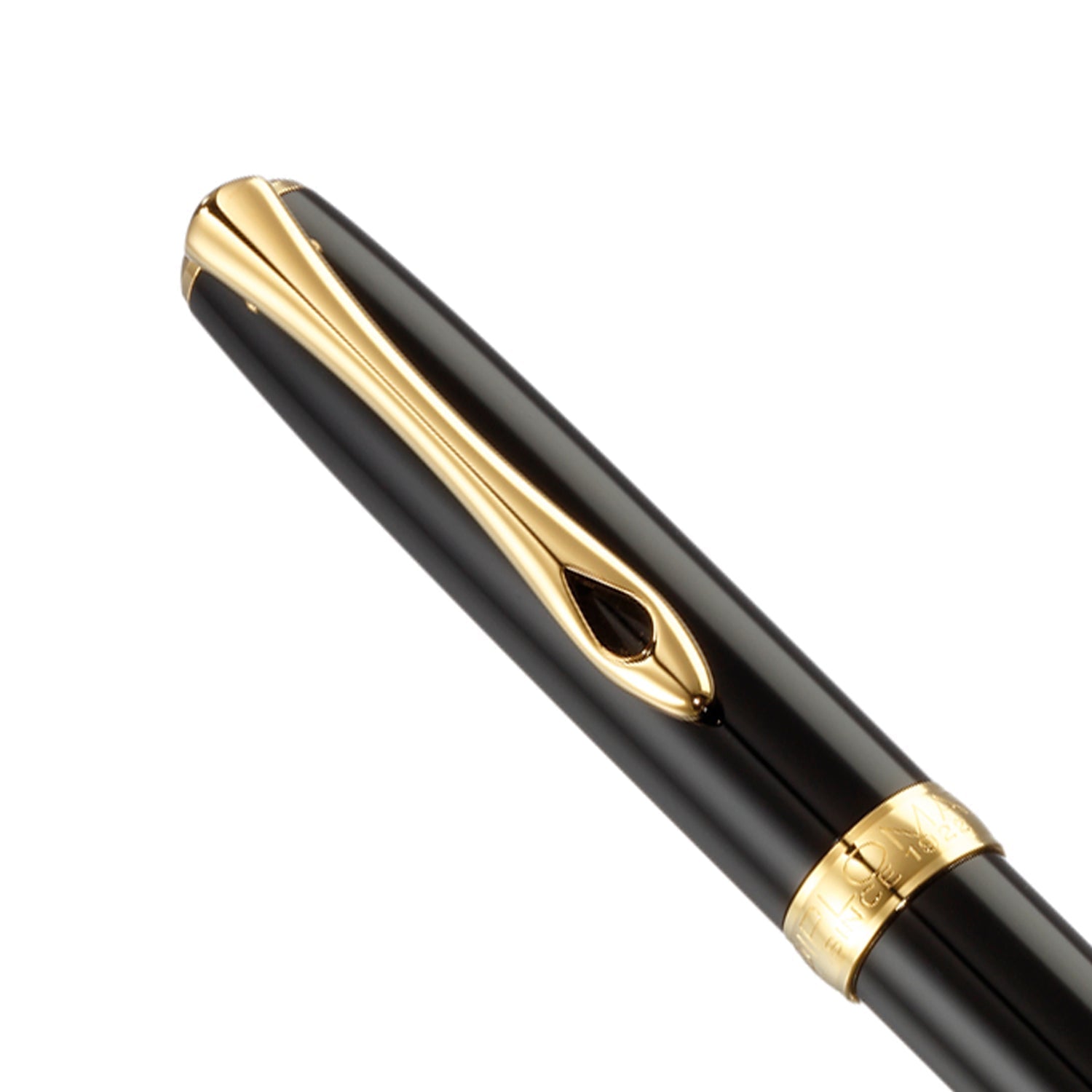 Diplomat Excellence A2 Black Lacquer Gold easyFLOW Ball Pen D40203040
