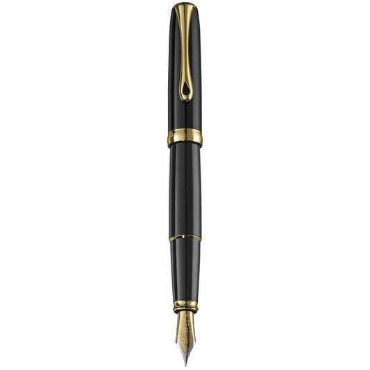 Diplomat Excellence A2 Black Lacquer Gold Fountain Pen