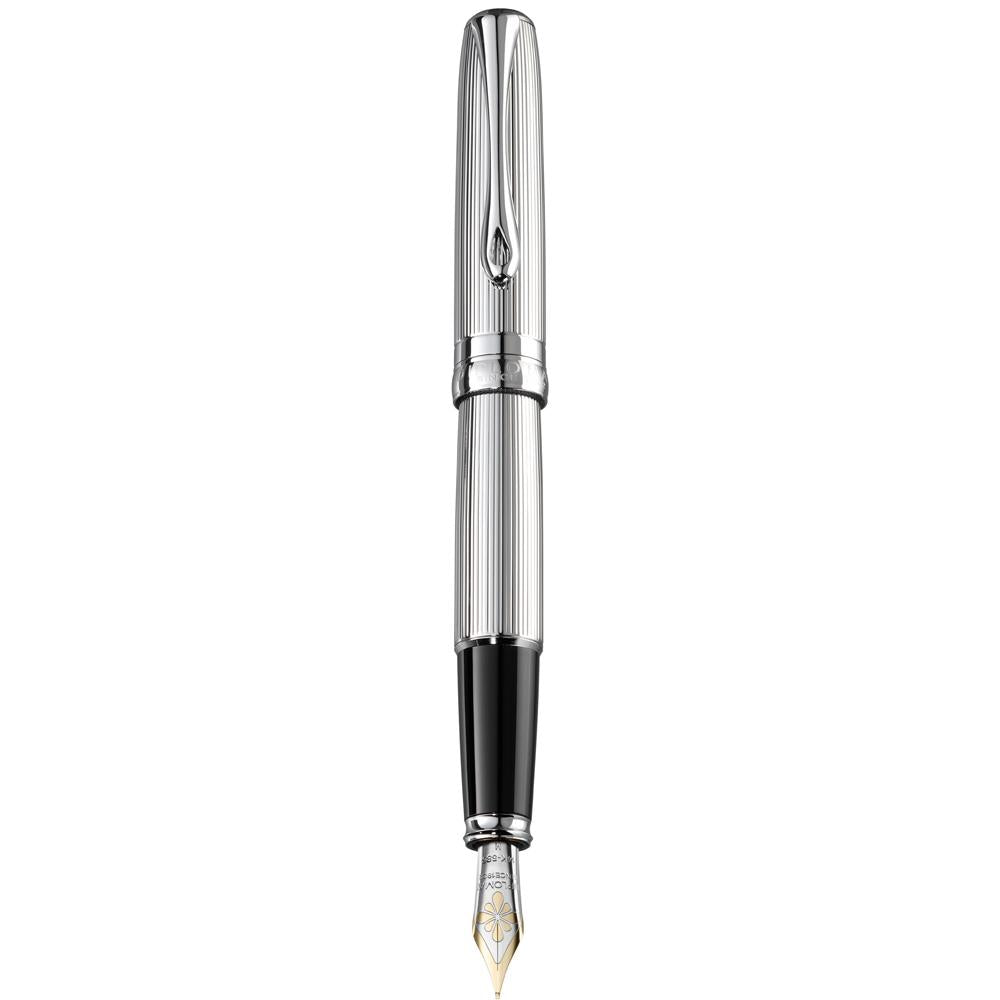 Diplomat Excellence A2 Guilloche Chrome 14K Gold Fountain Pen