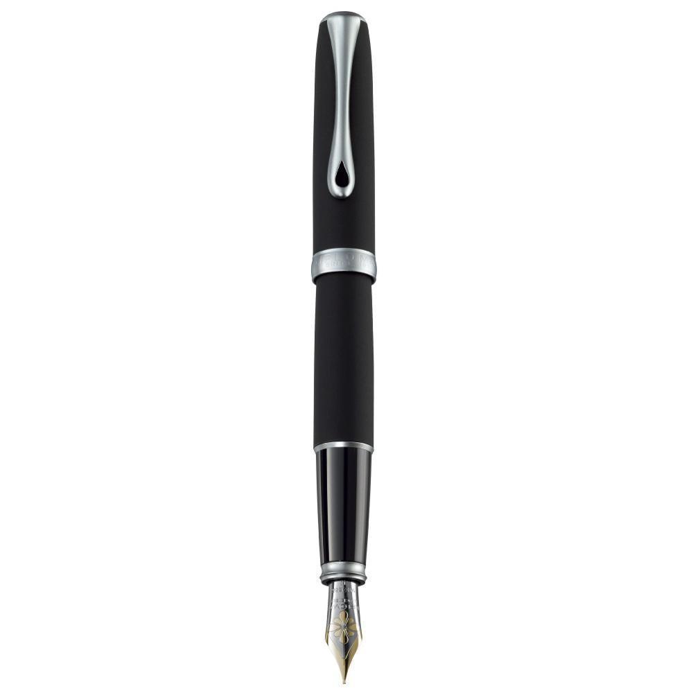 Diplomat Excellence A2 Lapis Black Matt Chrome 14K Gold Fountain Pen